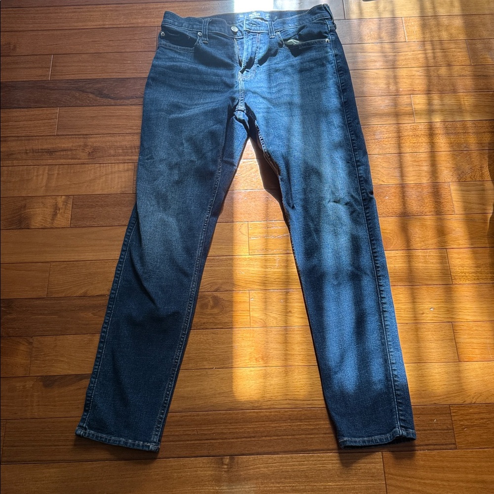 Hollister Men's Skinny Jeans - Dark Blue